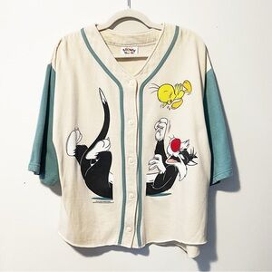 Vintage 90s Looney Tunes Sylvester & Tweety Baseball Jersey